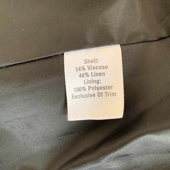 Vintage Semantiks Linen Viscose Graphic Print Jacket, Sz 12; 3/4 length sleeves - Picture 4 of 4